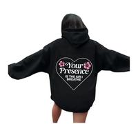 Your Presence Is The Air I Breathe Sweat à capuche léger pour femme 2025 Été Graphique Vêtements à capuche tendance Western Beach Hauts décontractés Pull gothique Y2K College Mignon Workou Doux, Noir