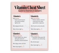 Your Skincare Knowledge Canvas Vitamin ABCs Poster For The Informed Beauty Lover And Content Creator Studio Wall(Unframed,08x12inch(20x30cm))