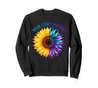 Your Story Matters Tournesol Bleu Sarcelle Violet Sensibilisation au Suicide Sweatshirt