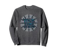 Your Time is Now Design Graphique motivant Sweatshirt, Unisexe pour Adultes, Chiné Foncé, S