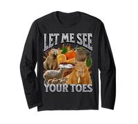Your Toes Funny Offensive Capybara Meme Bootleg Manche Longue