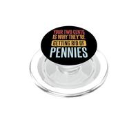 Your Two Cents is Why They're Getting Rid of Pennies Penny PopSockets PopGrip pour MagSafe