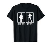 Your Wife vs My Wife haltérophilie Bodybuilder Meme T-Shirt Graphique avec Valeur