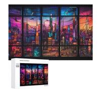 Your Window Into The City : Cadeau pour Les Fêtes De Fin D’année, 1000 PCS Puzzle À Exposer - À Assembler, Encadrer Et Exposer