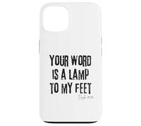 Your Word is a Lamp to My Feet Psaume 119:105 Bible Light Coque pour iPhone 13