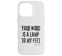 Your Word is a Lamp to My Feet Psaume 119:105 Bible Light Coque pour iPhone 14 Pro Max