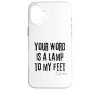 Your Word is a Lamp to My Feet Psaume 119:105 Bible Light Coque pour iPhone 16 Plus