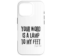 Your Word is a Lamp to My Feet Psaume 119:105 Bible Light Coque pour iPhone 16 Pro