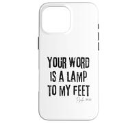 Your Word is a Lamp to My Feet Psaume 119:105 Bible Light Coque pour iPhone 16 Pro Max