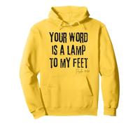 Your Word is a Lamp to My Feet Psaume 119:105 Bible Light Sweat à Capuche