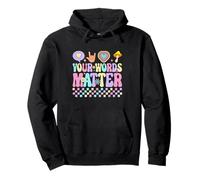 Your Words Matter Retro Kindness Inspiration Floral Sweat à Capuche