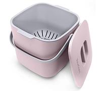 YourCasa® Composteur Cuisine - 4L Poubelle compost cuisine pour les déchets organiques quotidiens - Lavable au Lave Inodore - poubelles à compost seau compost cuisine petite poubelle cuisine (4L Rose)