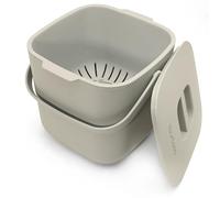 YourCasa® Composteur Cuisine 4L Poubelle Compost Cuisine pour Les déchets organiques Quotidiens Lavable au Lave Inodore - poubelles à Compost Seau Compost Cuisine Petite Poubelle Cuisine (4L Beige)