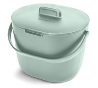 YourCasa composteur Cuisine 6L - avec Couvercle et passoire - Poubelle Compost Cuisine - Lavable au Lave-Vaisselle - Inodore - bac Compost Cuisine - poubelles à Compost Seau Compost Cuisine (Menthe)