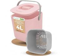 YourCasa Composteur de Cuisine 4L avec Couvercle Hermétique - Poubelle à Compost Anti-Odeur, Sieb Amovible Séparateur de Liquide, sans BPA, Compatible Lave-Vaisselle