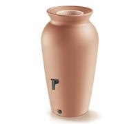 YourCasa DropCatcher Récupérateur d'eau de pluie, 120 à 230 l, avec panier filtrant et robinet, en plastique, résistant au gel, pour le jardin (terre cuite, 120 l)