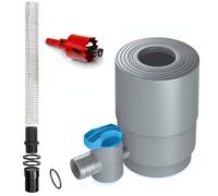 YourCasa Kit collecteur d'eau de pluie [tuyau descendant] avec tuyau de raccordement de 30 cm et passage de citerne d'eau de pluie - Robinet d'arrêt et filtre pour connecter un tuyau de descente 68