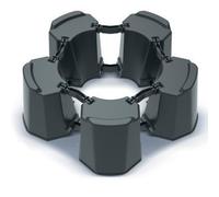 YourCasa Pied de base pour barils de pluie - Socle pour tonne à eau - Support modulaire réglable en 3 tailles - Sous-verre rond jusqu'à 500 litres