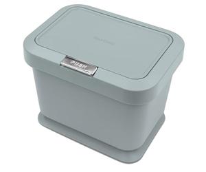 YourCasa Poubelle à compost de 5 l - Panier à déchets alimentaires de cuisine - Le couvercle s'ouvre avec un bouton poussoir - Petite poubelle de comptoir - Récipient anti-odeurs - Composteur de