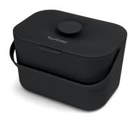 YourCasa Poubelle bio de cuisine 5 l - Seau à compost pour déchets biologiques quotidiens - Passe au lave-vaisselle - Anti-odeurs avec tamis et poignée ergonomique - Petite poubelle bio (noir)