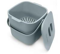 YourCasa Poubelle bio de cuisine 7 l - Seau à compost avec passoire et couvercle amovibles - Anti-odeur, passe au lave-vaisselle et sans sacs poubelle bio - Poubelle bio pour vider moins souvent
