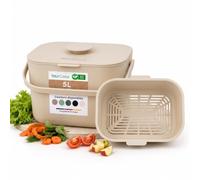 YourCasa Poubelle Compost Cuisine 5 L, Couvercle Anti-Odeur, Tamis