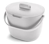 YourCasa Poubelle de cuisine bio en plastique gris 3,6 l avec tamis Passe au lave-vaisselle Anti-odeurs