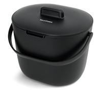 YourCasa Poubelle de cuisine biologique - Poubelle à compost de cuisine pour déchets organiques quotidiens (noir, 3,6 litres)