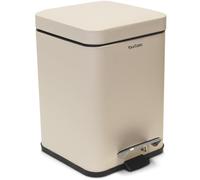 YourCasa Poubelle salle bain angulaire [5L] Design élégant en acier inoxydable - Mini Poubelles salle de bain avec couvercle - poubelle toilette poubelle design poubelle toilette WC (Beige)