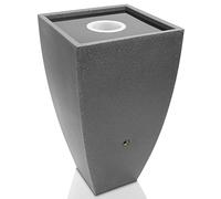 YourCasa PureFlow Récupérateur d'eau de pluie, 200 l, avec filetage en métal et panier filtrant, en plastique, résistant au gel, pour le jardin, anthracite