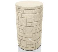 YourCasa recuperateur d Eau de Pluie 230 litres [StoneRain] avec Filetage métallique et Couvercle Aspect Pierre - récupérateur Eau de Pluie résistant au Gel en Plastique Reservoir Eau (Sable)