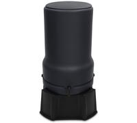 YourCasa Récupérateur d'eau de pluie 110L [RainBell] avec pied, couvercle et robinet - Baril à eau résistant au gel en plastique - Citerne d'eau de pluie en plastique pour jardin, réservoir d'eau de