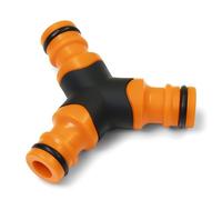 YourCasa Répartiteur en Y 2 voies avec raccord rapide - Dérivation de tuyau Y - Répartiteur d'eau - Adaptateur de tuyau d'arrosage - Raccord de tuyau - Raccord de dérivation - Orange