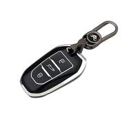 Yourdou Auto Coque de Clé pour Citroen C5 Aircross 2017-2022, Boitier Clé Télécommande Boîtier Clef Étui Clés Smart Key Coque de Protection pour clé de Voiture Accessoires,Black-B