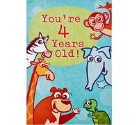 You're 4 Years Old - Happy 4th Birthday To A Kid Everyone's Just Wild About - Thème animaux du zoo de la jungle