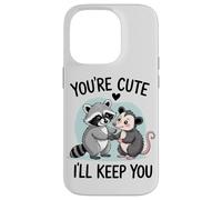 You're Cute, I'll Keep You. Sweet Raton Laveur ou Opossum Lover Coque pour iPhone 14 Pro