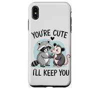 You're Cute, I'll Keep You. Sweet Raton Laveur ou Opossum Lover Coque pour iPhone XS Max