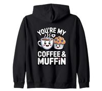 You're My Coffee and Muffin Cute Couple Amateurs de Petit-déjeuner Sweat à Capuche
