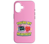 You're My Heartbeat Moniteur électrocardiogramme infirmière VDay Coque pour iPhone 16