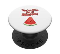 Youre One in a Melon Jeu de Mots drôle pastèque PopSockets PopGrip Adhésif