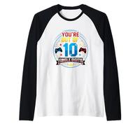 You're Out of Single Digits 10th Birthday Funny 10 Years Old Manche Raglan