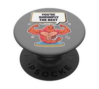 You're Shrimply The Best Motivational Fitness Pun Humour Blague PopSockets PopGrip Adhésif