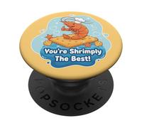 You're Shrimply The Best Pun Funny Shrimp Chef Blague Humour PopSockets PopGrip Adhésif