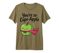 You're So Cape Apple Pun Mignon Design de Pomme T-Shirt Haut de Gamme