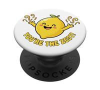 You're The Best Zest Funny Cute Lemon Pun Déclaration Positive PopSockets PopGrip Adhésif