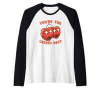 You're The Cherry Jeu de Mots aux Fruits Kawaii Manche Raglan
