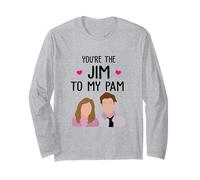 You're The Jim to My Pam Couple Assorti pour la Saint-Valentin Manche Longue