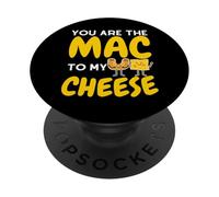 You're The Mac to My Cheese - Cheesy Food Lover Apparel PopSockets PopGrip Adhésif