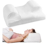 YourFacePillow - Oreiller Ergonomique en Mousse à mémoire de Forme cervicale pour Un Sommeil Confortable sur Le Dos - Soutien du Cou et des épaules - Meilleur alignement de la Posture de Sommeil -