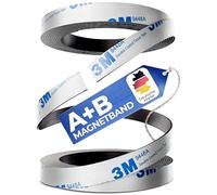 YOURGANIZE Bande magnétique autocollante A et B | 2 x 2 m | Aimants pour moustiquaire, rideaux et objets légers | Aimants avec contrepartie